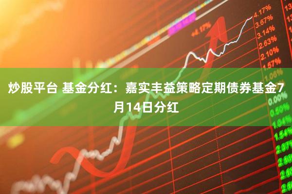 炒股平台 基金分红：嘉实丰益策略定期债券基金7月14日分红